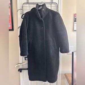 GAP Women's Black Teddy Coat
